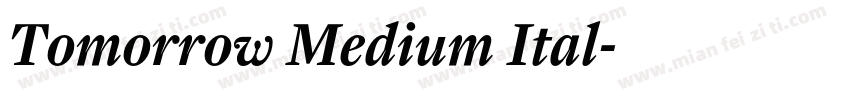 Tomorrow Medium Ital字体转换